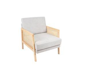 Sillon madera rattan harmony - Gris