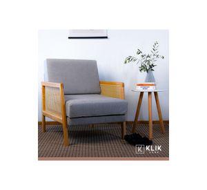 Sillon madera rattan harmony - Gris