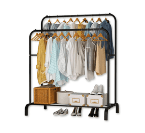 Perchero Organizador de Ropa Tendedero Acero Inoxidable Doble