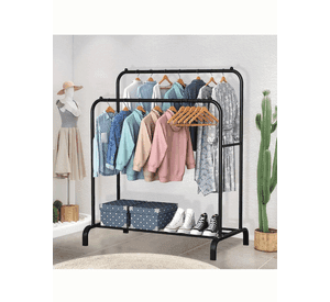 Perchero Organizador de Ropa Tendedero Acero Inoxidable Doble