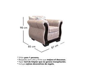 Living Con Resorte Estructural 4 Cuerpos 2+1+1 Lisbon Envejecido