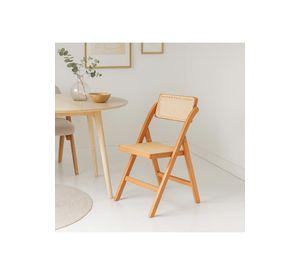 Silla Mistral Plegable de Madera Rattan Natural