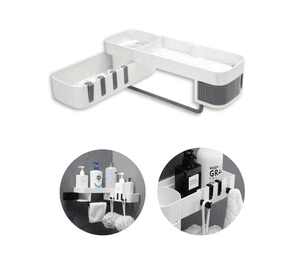 Organizador Esquinero Ajustable Multiuso para Baño y Cocina