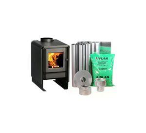 PACK BOSCA ESTUFA A LEÑA ECO 360 + KIT DE INSTALACIÓN