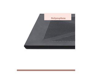 Mesa restaurant 80x80 Polipropileno + 4 Sillas Crossback Danubio - Negra