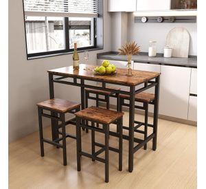SET COMEDOR 4 PUESTOS INDUSTRY 120CM