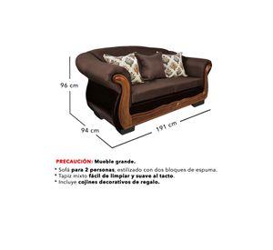 Living Con Resorte Estructural 5 Personas Búfalo 3+1+1 Chenille+PU X