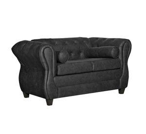 Juego de Living 2-1-1 Chesterfield Negro