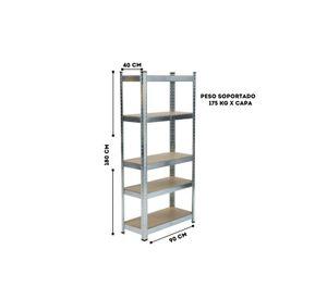 ESTANTE RACK METALICO 180X90X40 GALV