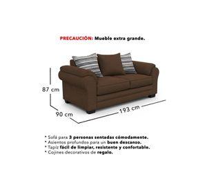 Living 5 Cuerpos 3+1+1 XL Con Resorte Estructural Grandón Chenille
