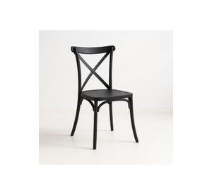 Silla Crossback Danubio de Terraza Exterior o Comedor - Negra