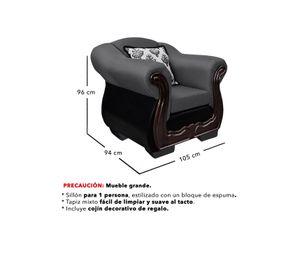 Living Con Resorte Estructural 5 Cuerpos Búfalo 3+1+1 Chenille+PU