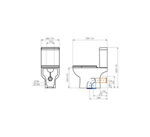 WC ACROS PLUS C/EST. DESC PISO 30 FIJACION Y ASIE