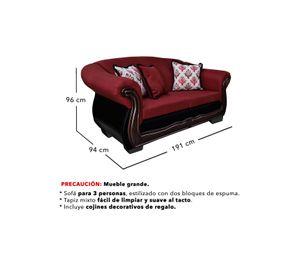 Living Con Resorte Estructural 5 Cuerpos Búfalo 3+1+1 Chenille+PU
