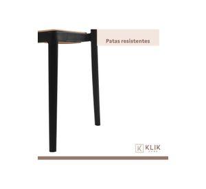 Pack de 4 Sillas de Terraza Enrejadas - Negras
