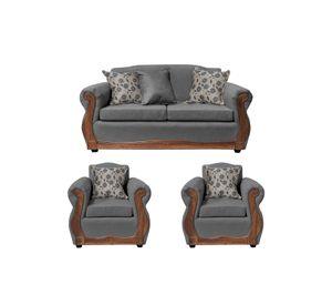 Living Con Resorte Estructural 5 Cuerpos 3+1+1 Gran Santi Chenille X