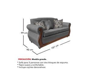 Living Con Resorte Estructural 5 Cuerpos 3+1+1 Gran Santi Chenille X