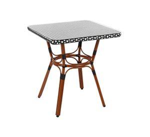 MESA 70X70 PARIS EXTERIOR CON VIDRIO RESTAURANT