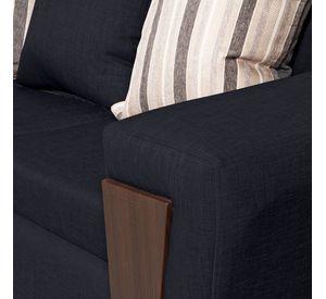 JUEGO DE LIVING 3-1-1 CRETA NEGRO LINO