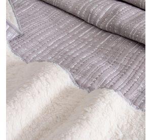 Cubrecama quilt jacquard sherpa earth 2 pl perla Fabrics