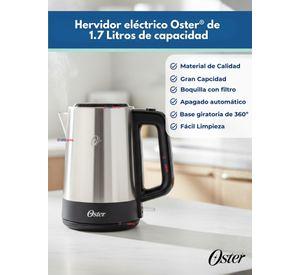 Hervidor eléctrico Oster® de acero inoxidable Capacidad 1.7 L BVSTKE671