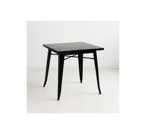 Mesa Tolix de Acero 80x80cm para Bar o Terraza o Restaurant - Negra