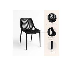 Pack de 4 Sillas de Terraza Air Berlín - Negras