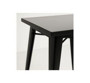 Mesa Tolix de Acero 80x80cm para Bar o Terraza o Restaurant - Negra