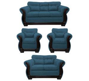 Living Con Respaldo Confortable 7 Personas Taurus 3+2+1+1 Chenille