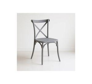 Silla Crossback Danubio de Terraza Exterior o Comedor - Gris