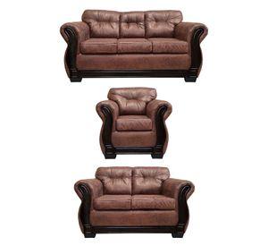 Living Con Respaldo Confortable 6 Personas Taurus 3+2+1 Envejecido
