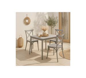 Silla Crossback Danubio de Terraza Exterior o Comedor - Gris