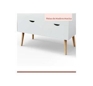 Cómoda 6 cajones blanca madera MDF