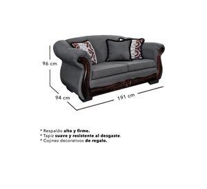Living Con Resorte Estructural 5 Cuerpos Búfalo 3+1+1 Chenille