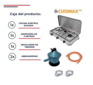 Cusimax Cocina A Gas Portátil - 3 Platos