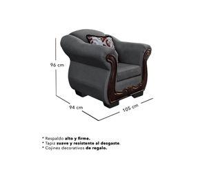 Living Con Resorte Estructural 5 Cuerpos Búfalo 3+1+1 Chenille