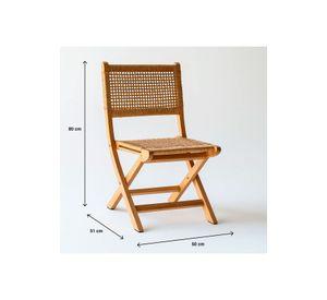 Silla Nido Plegable de Madera Rattan Natural