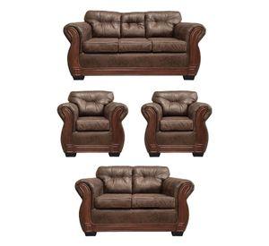 Living Con Respaldo Confortable 7 Personas Taurus 3+2+1+1 Envejecido X