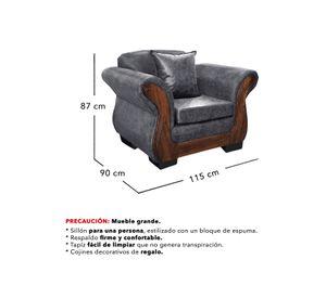 Living Con Resorte Estructural 6 Cuerpos 4+1+1 Finis Envejecido X