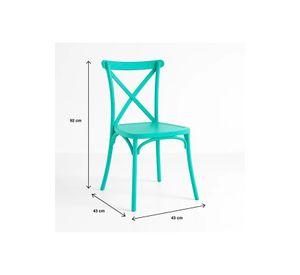 Pack 4 Sillas de Terraza o Comedor Crossback Danubio - Menta