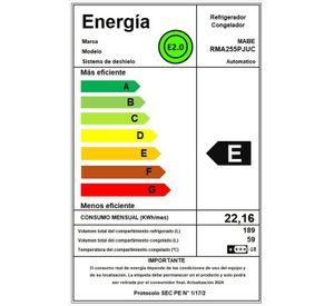 Refrigerador No Frost 250 Ltrs Brutos Black Mabe RMA255PJUC