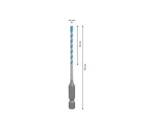 BROCA BOSCH HEX-9 MULTICONSTR 3X45X90MM HEX 1/4