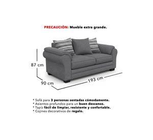 Living 8 Cuerpos 4+3+1 XL Con Resorte Estructural Grandón Chenille