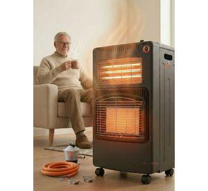 Estufa Hibrida Gas Eléctrica Plegable + Accesorios 5kg A 15kg GLP - Eficiencia Energética Clase A