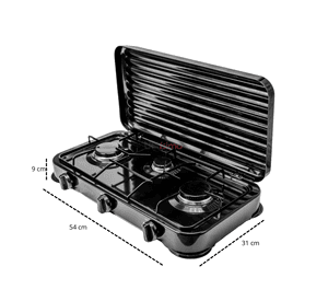Cocinilla Encimera a Gas 3 Platos Portatil Cusimax Regular
