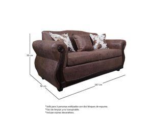 Living Con Resorte Estructural 5 Cuerpos 3+1+1 Grand Santi Envejecido