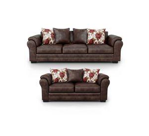 Living 7 Cuerpos 4+3 XL Con Resorte Estructural Grandón Envejecido