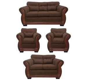Living Con Respaldo Confortable 7 Personas Taurus 3+2+1+1 Chenille X