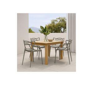 Pack de 4 sillas de terraza o comedor Master - Gris