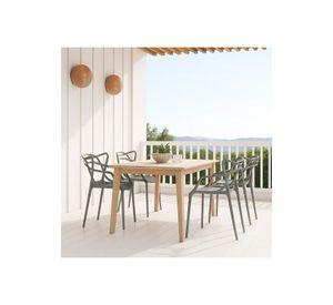 Pack de 4 sillas de terraza o comedor Master - Gris